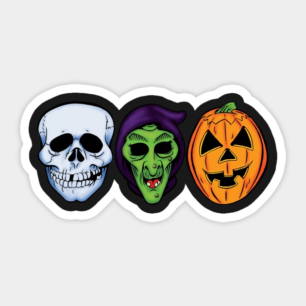 3 HALLOWEEN MASKS Sticker by OSI 74